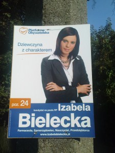 Plakat wyborczy Izabeli Bieleckiej