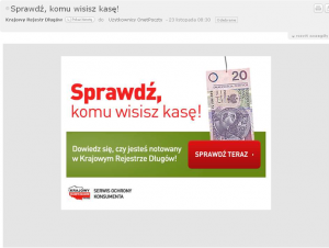 email Krajowy Rejestr Długów