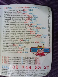 Ulotka restauracji Rumsztyk środek 2